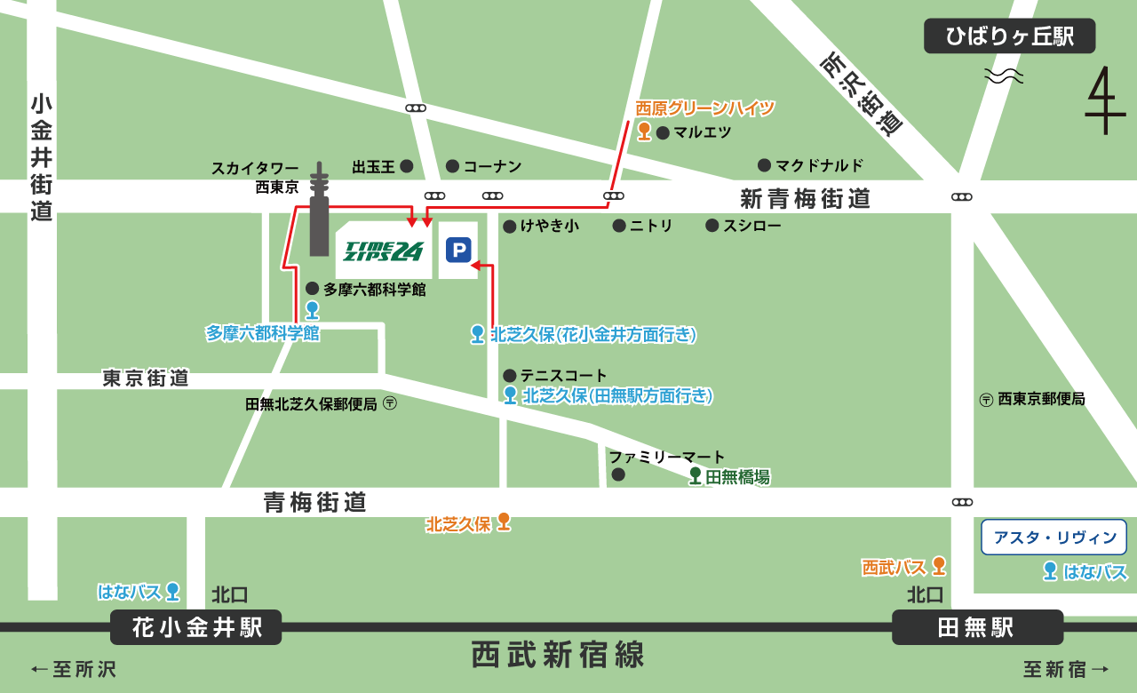 Timezips24 周辺マップ